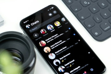 turned-on Android smartphone
